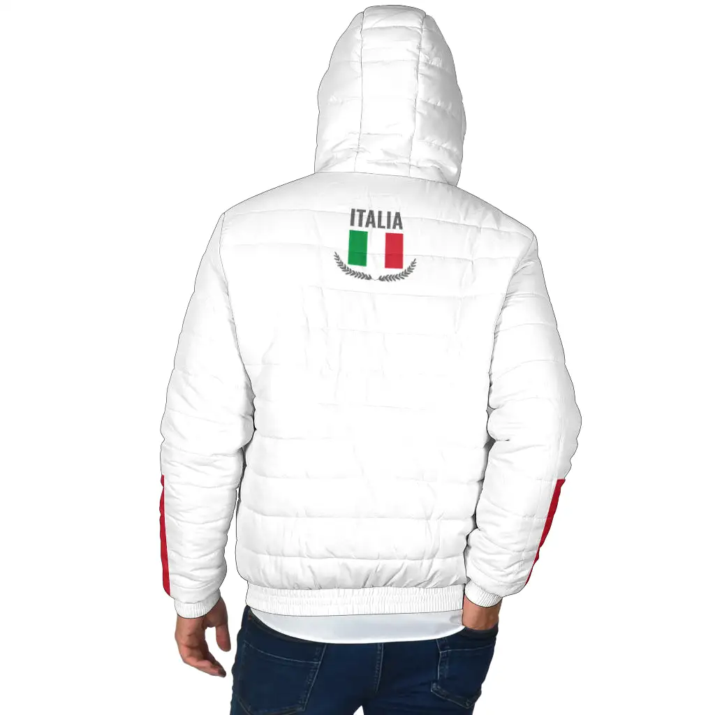 Padded Hooded Jacket Italiano/Italiana - White