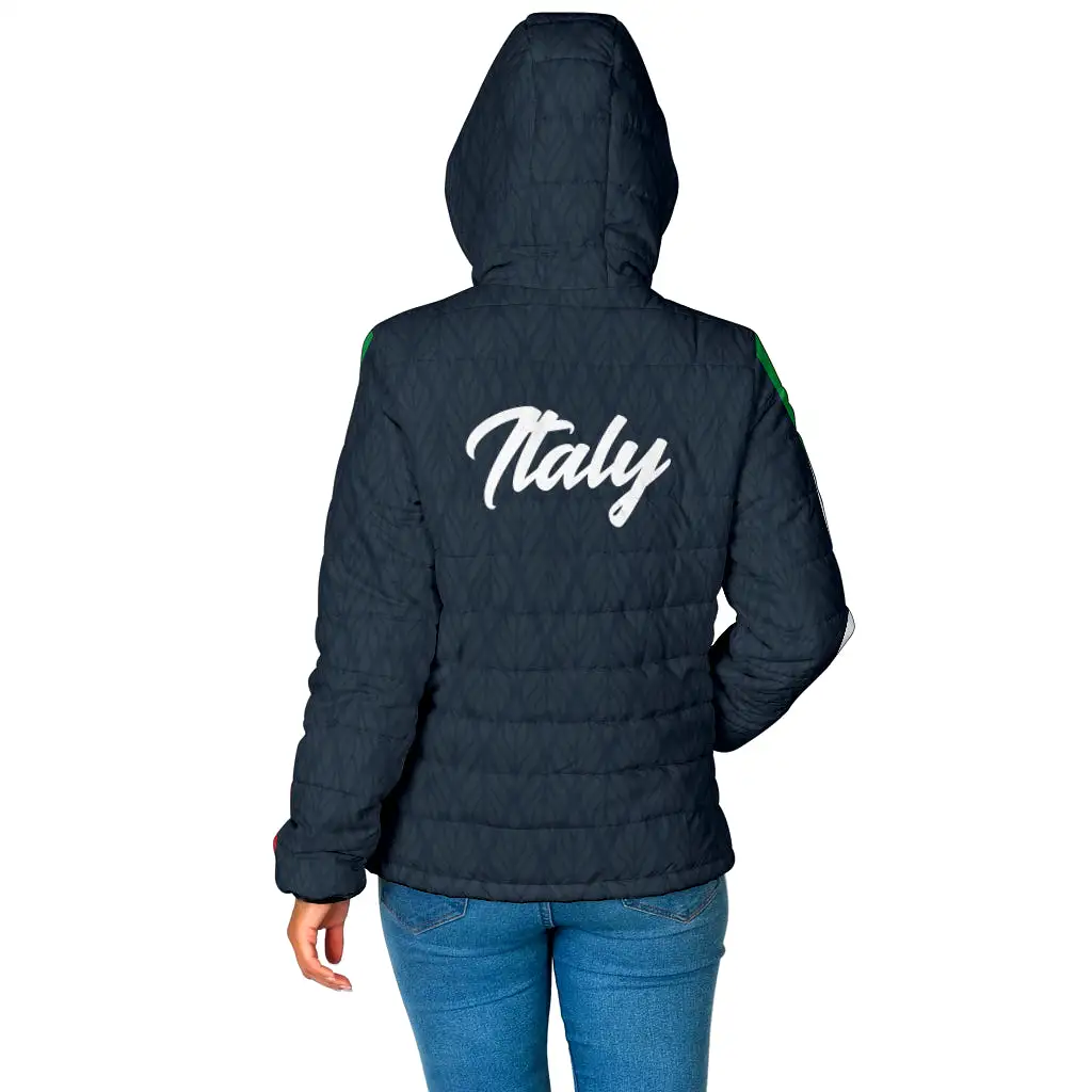 Padded Hooded Jacket - Italy Navy