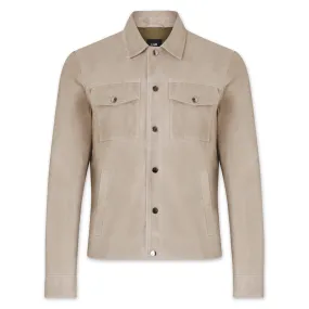 Pal Zileri - Suede Leather Blouson Jacket in Light Brown