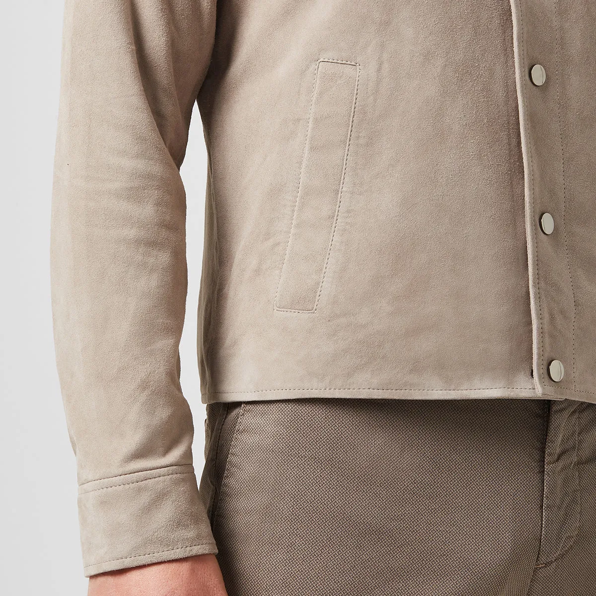 Pal Zileri - Suede Leather Blouson Jacket in Light Brown