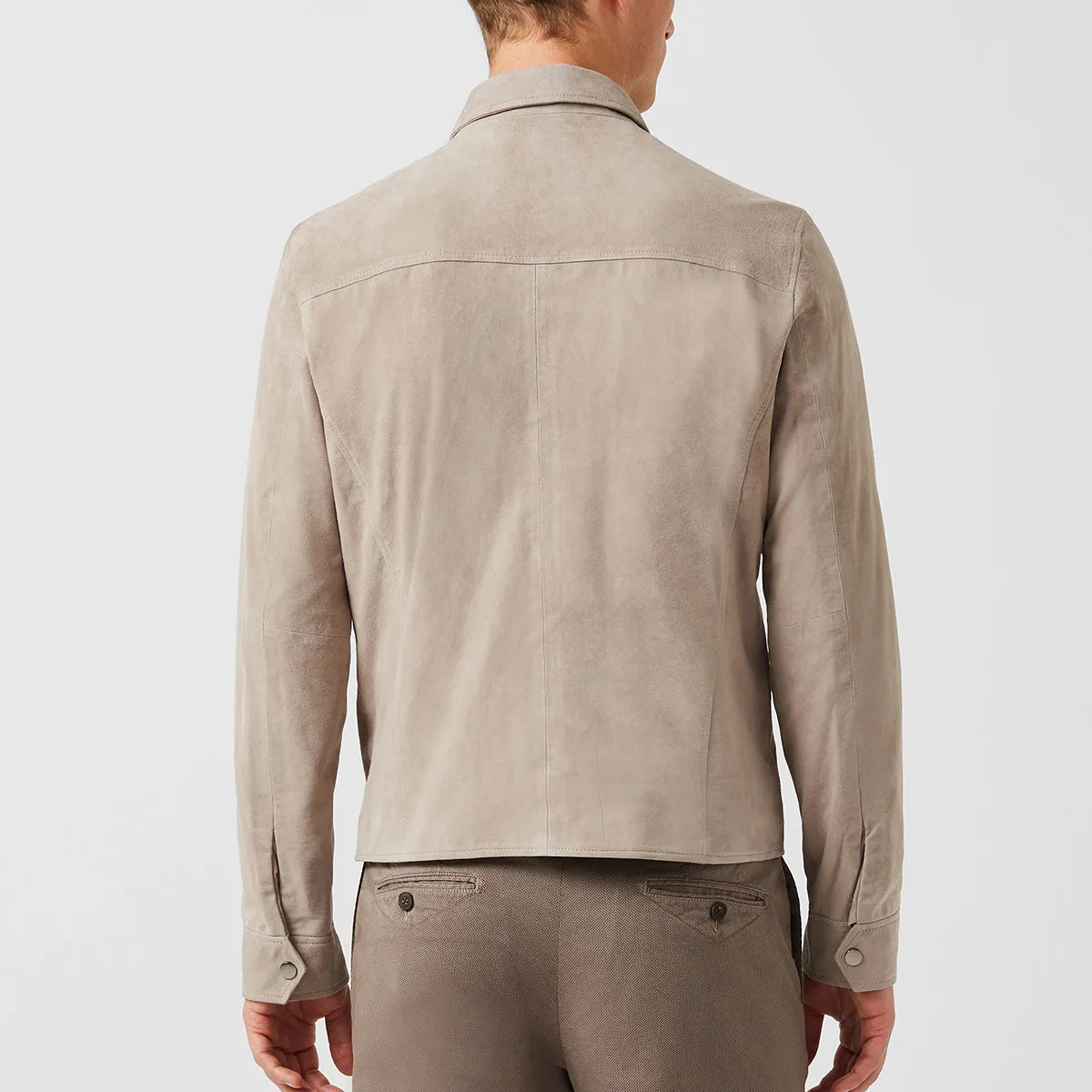 Pal Zileri - Suede Leather Blouson Jacket in Light Brown