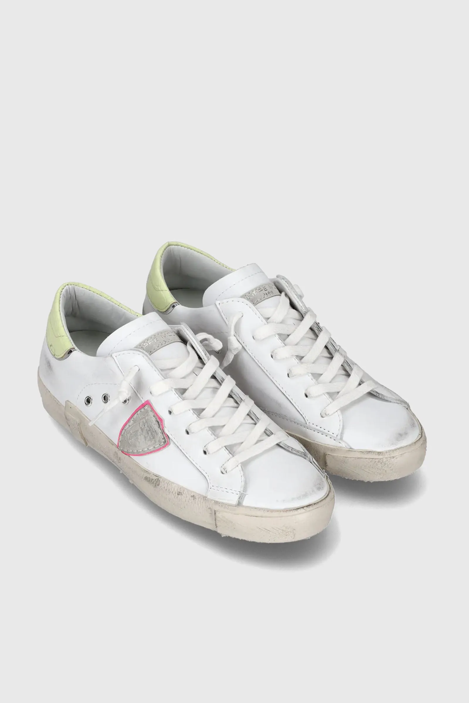 Philippe Model Sneaker PRSX Pelle Bianco/Giallo Fluo