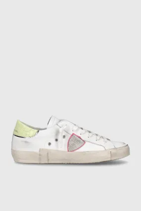 Philippe Model Sneaker PRSX Pelle Bianco/Giallo Fluo