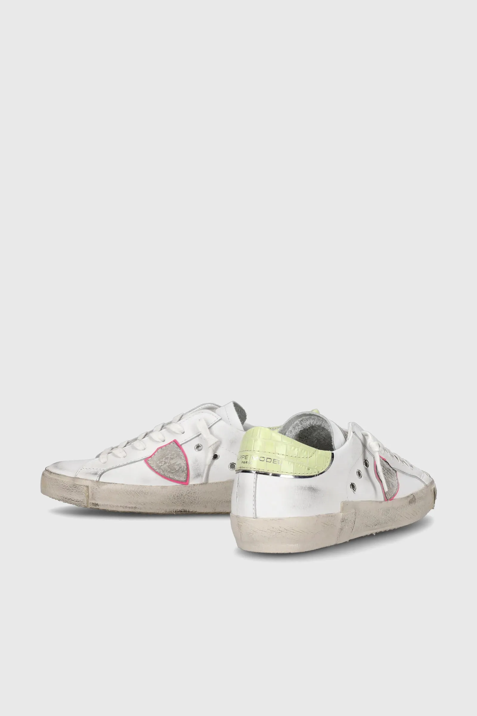 Philippe Model Sneaker PRSX Pelle Bianco/Giallo Fluo