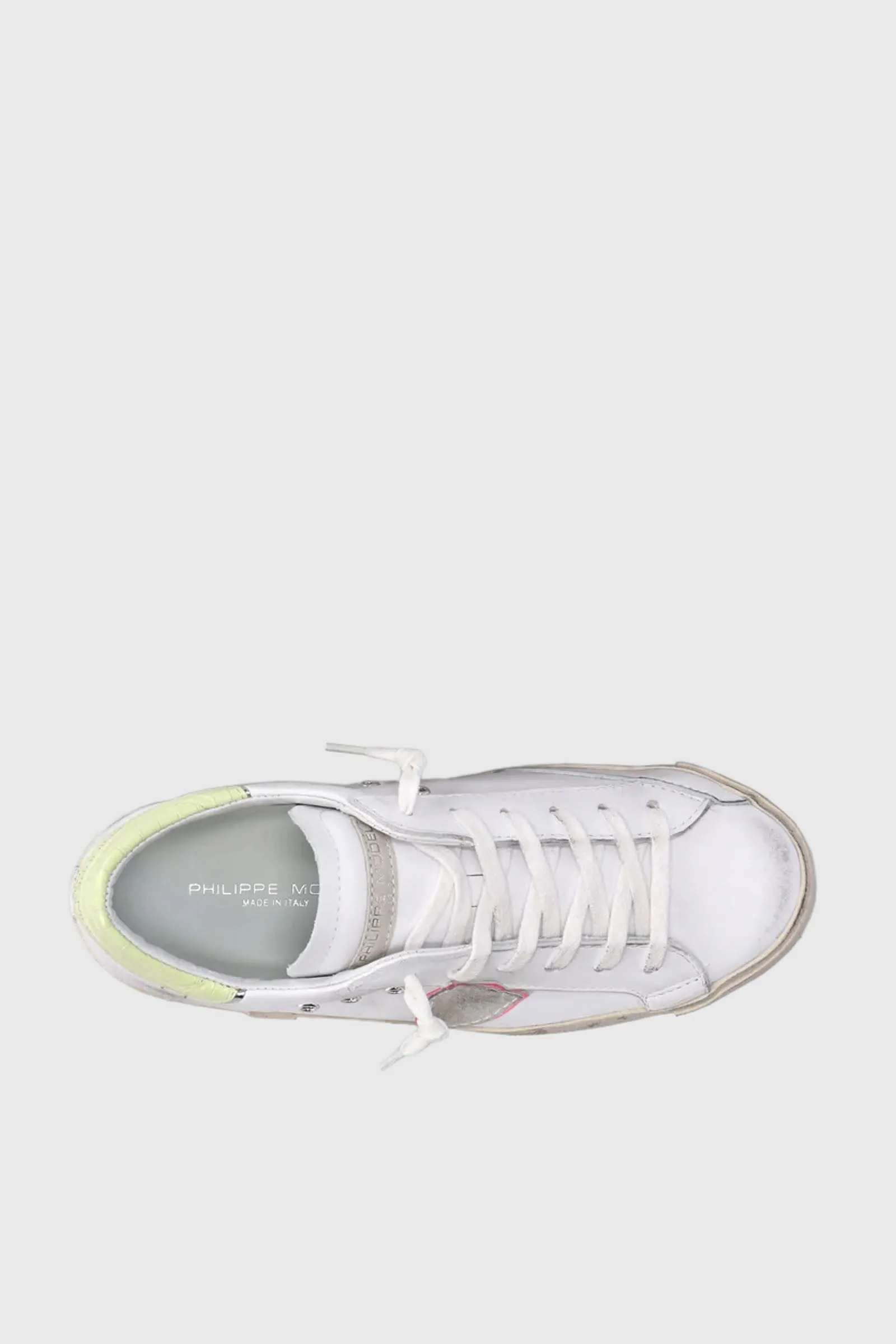 Philippe Model Sneaker PRSX Pelle Bianco/Giallo Fluo