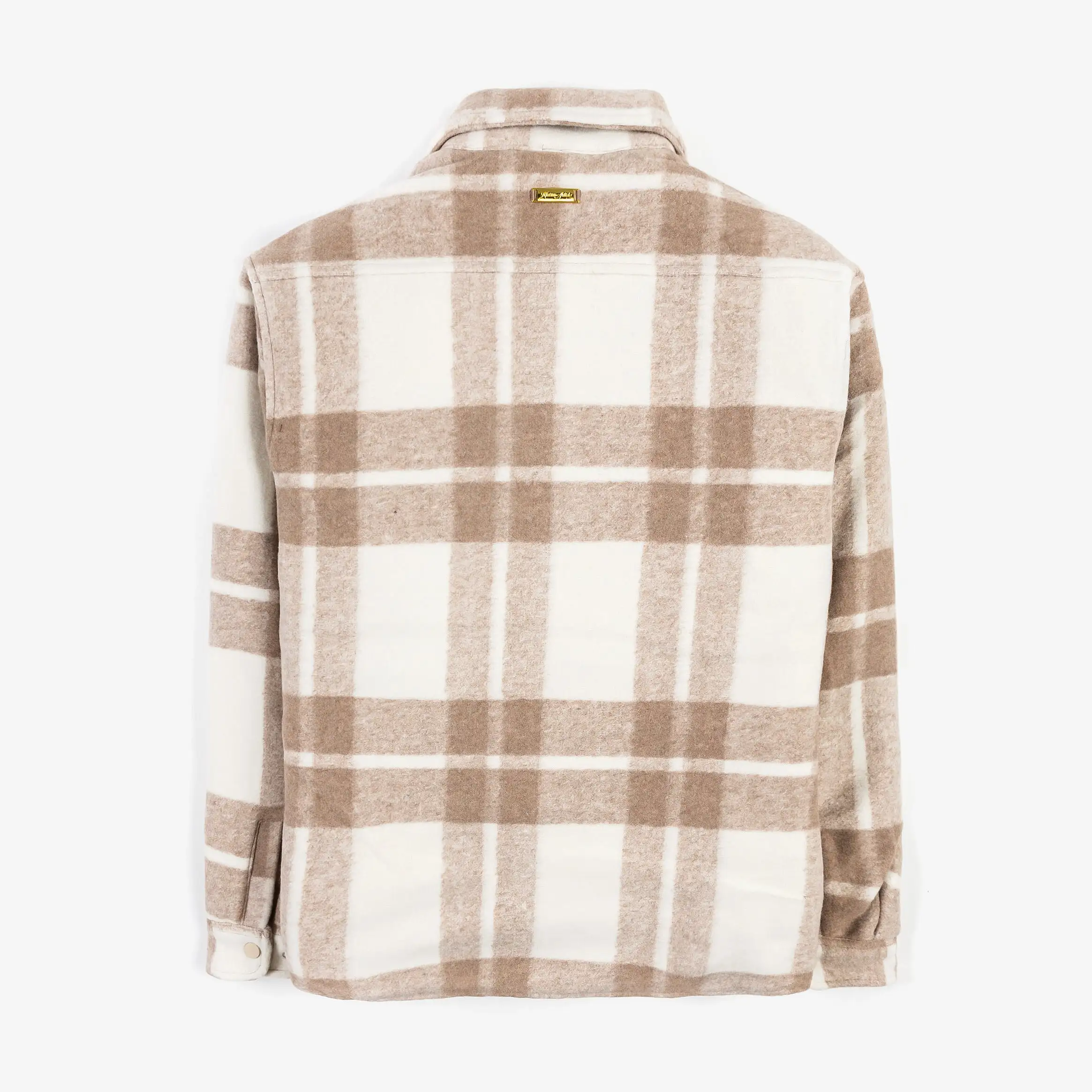 Plaid Mens Jacket (Brown/Cream)