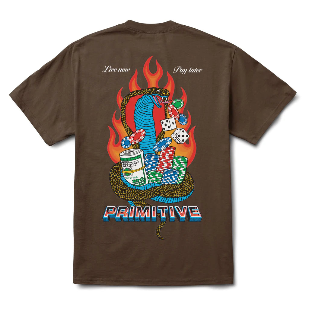 PRIMITIVE Cobra Graphic T-Shirt - Brown