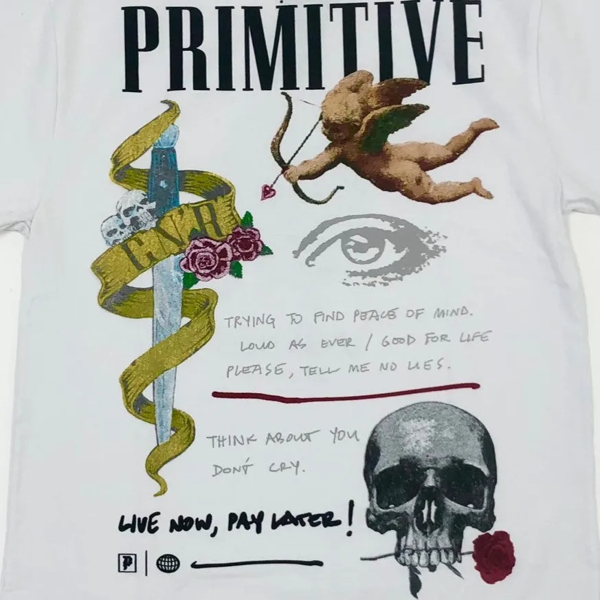 PRIMITIVE x Guns N' Roses Don't Cry Graphic T-Shirt - White