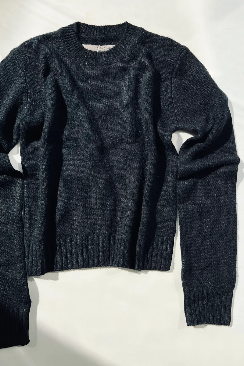 Pure Cashmere Crew - Black