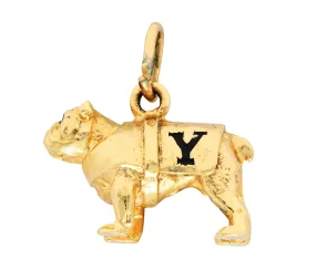 Retro Yale 14 Karat Yellow Gold Bulldog Charm