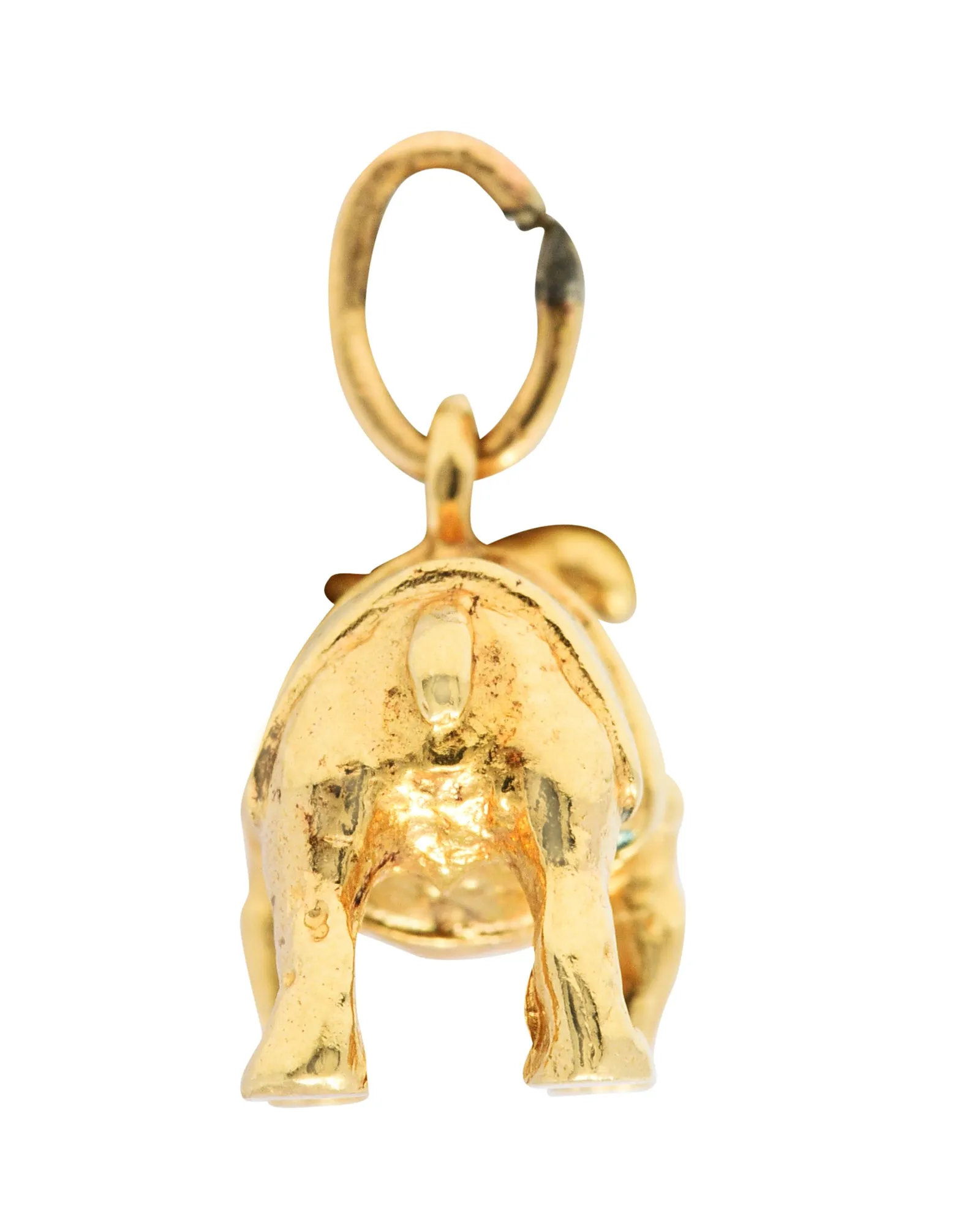 Retro Yale 14 Karat Yellow Gold Bulldog Charm