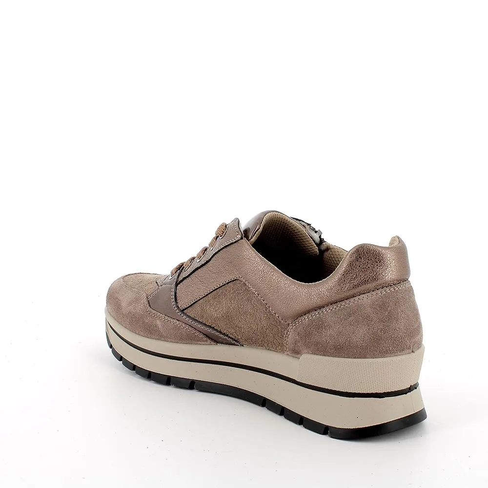 SNEAKERS IGI&CO DONNA IN PELLE FANGO LAMINATO 4673144