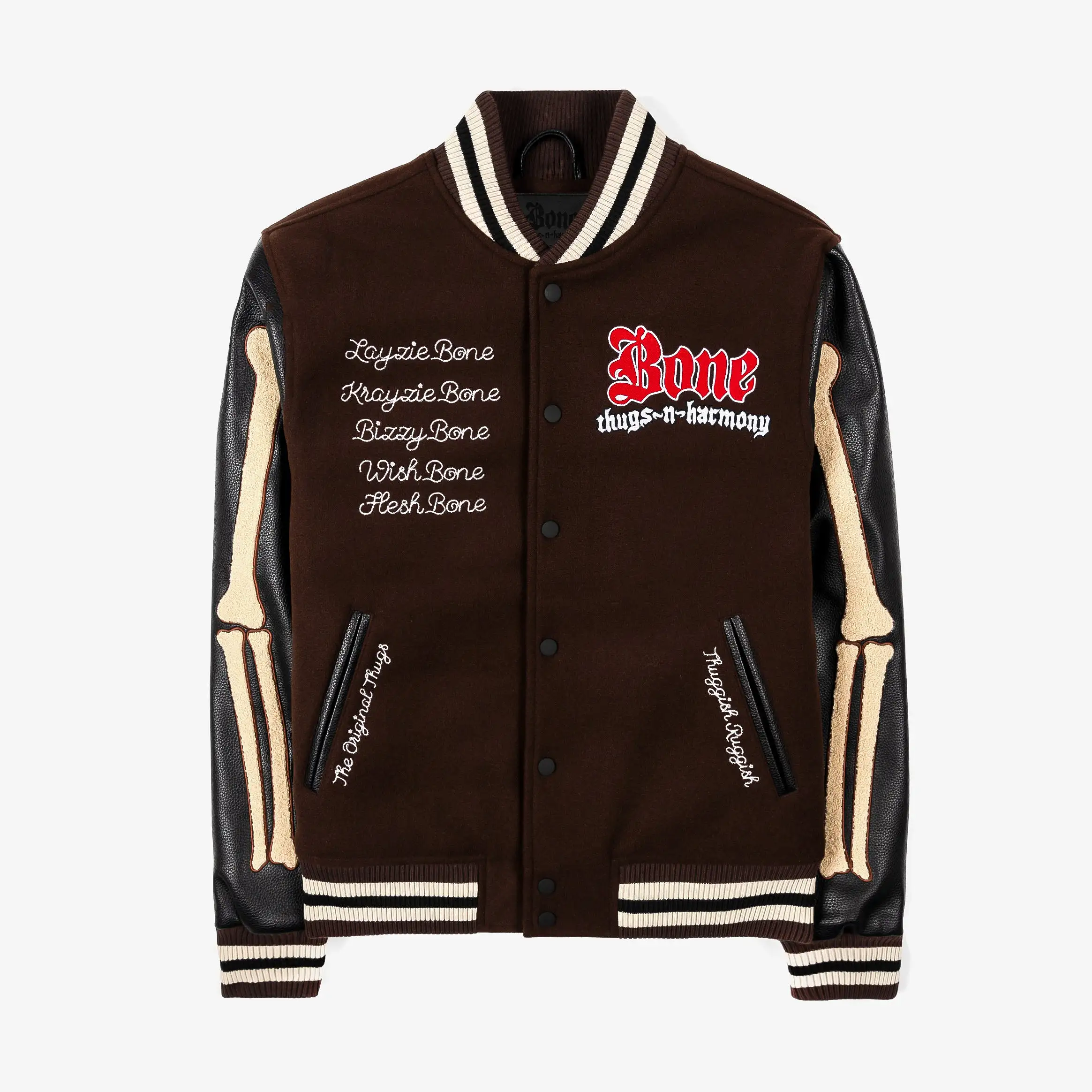 SP x Bone Thugs N Harmony Varsity Mens Jacket (Brown/Black)