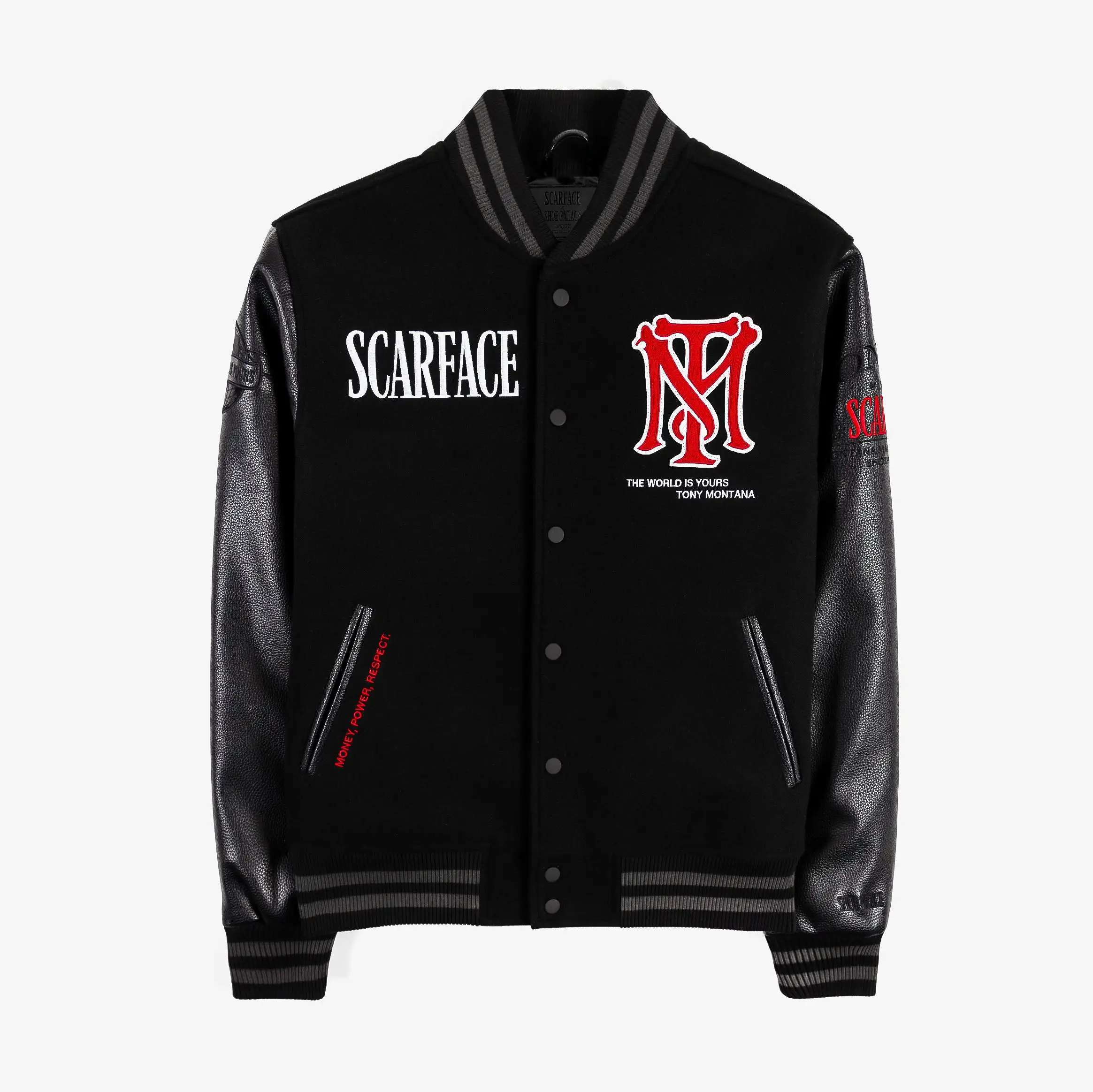 SP x Scarface Varsity Mens Jacket (Black/Red)