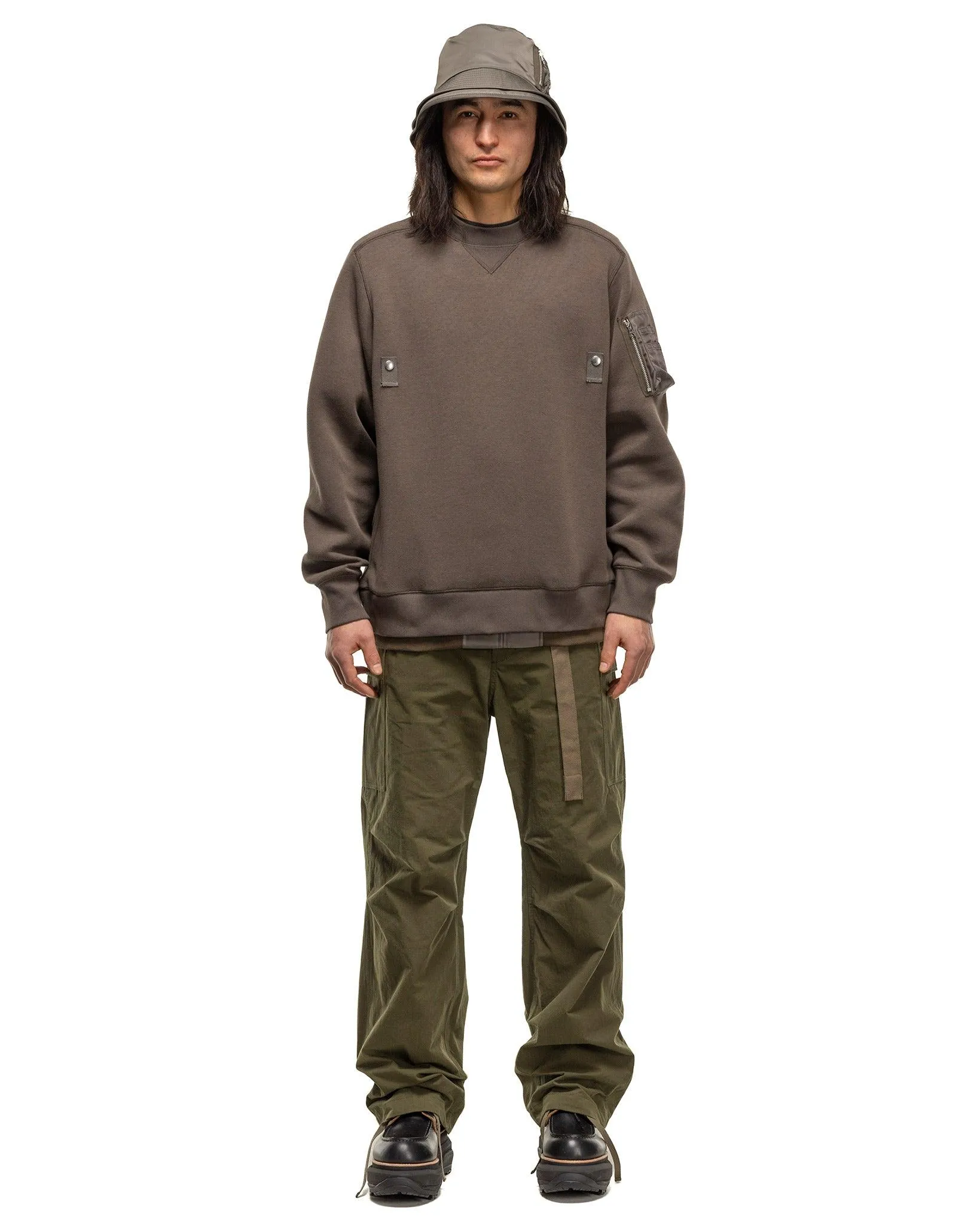 Sponge Sweat x Nylon Twill Pullover Taupe