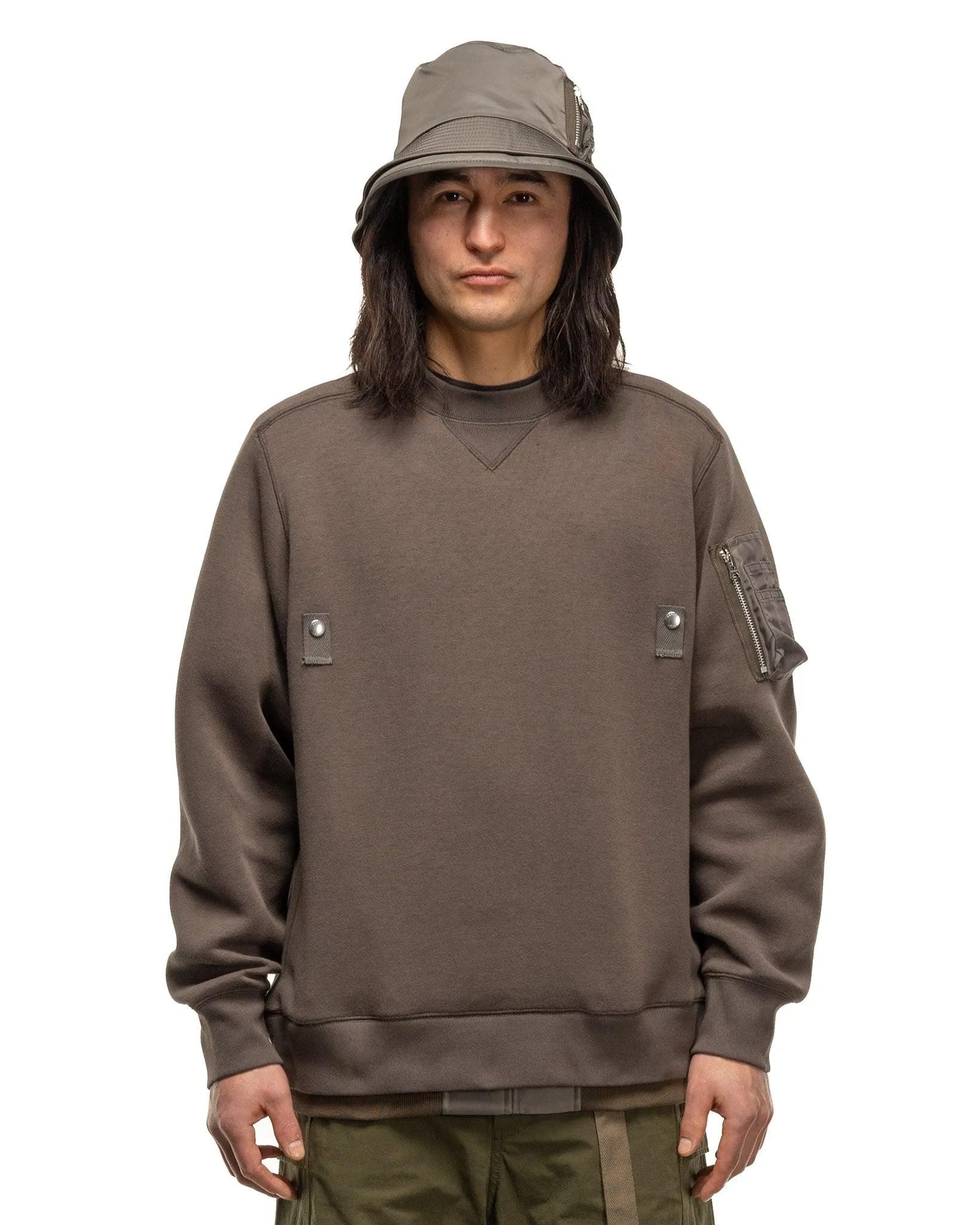 Sponge Sweat x Nylon Twill Pullover Taupe