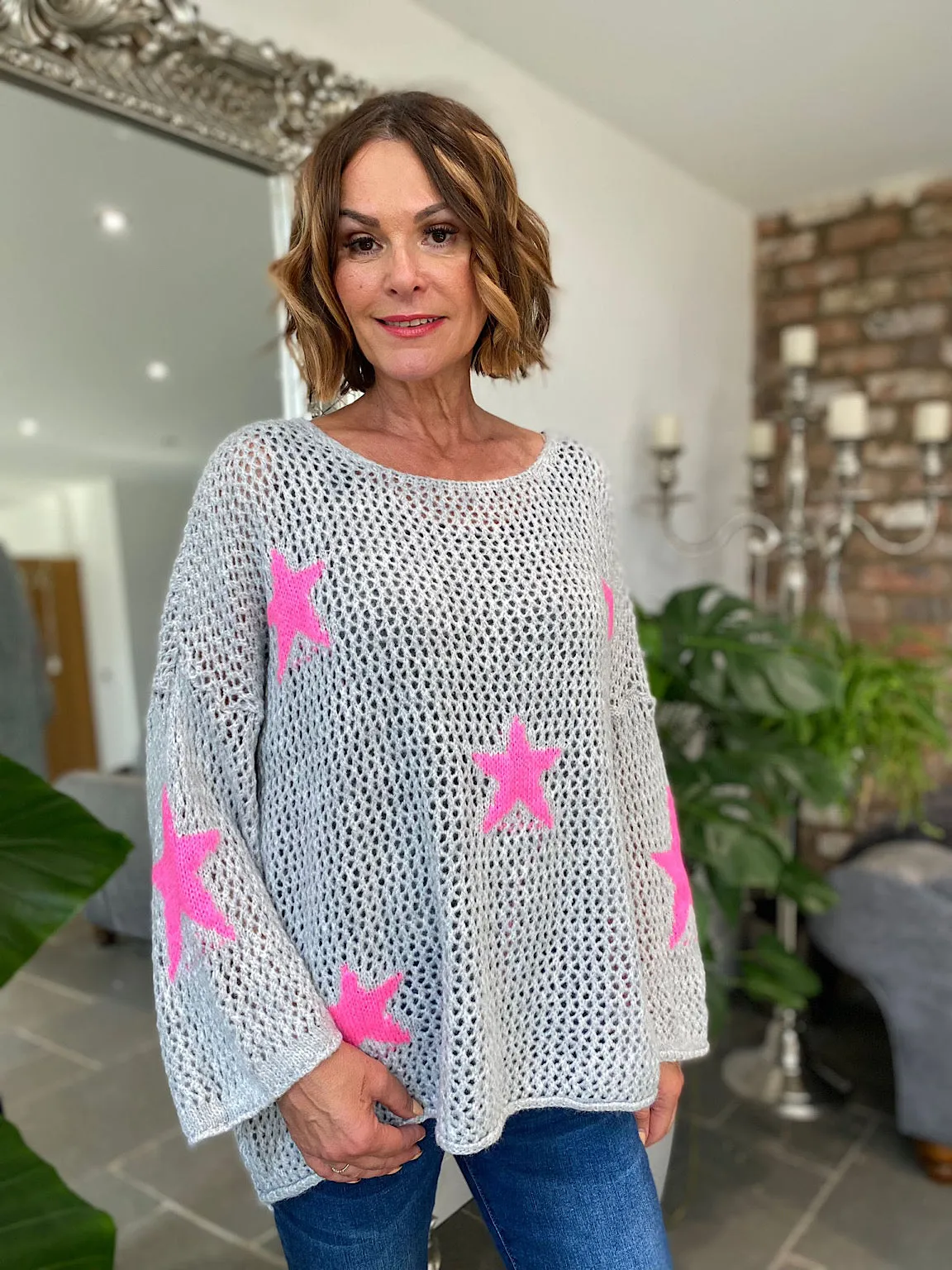 Star Loose Knit Jumper Fray