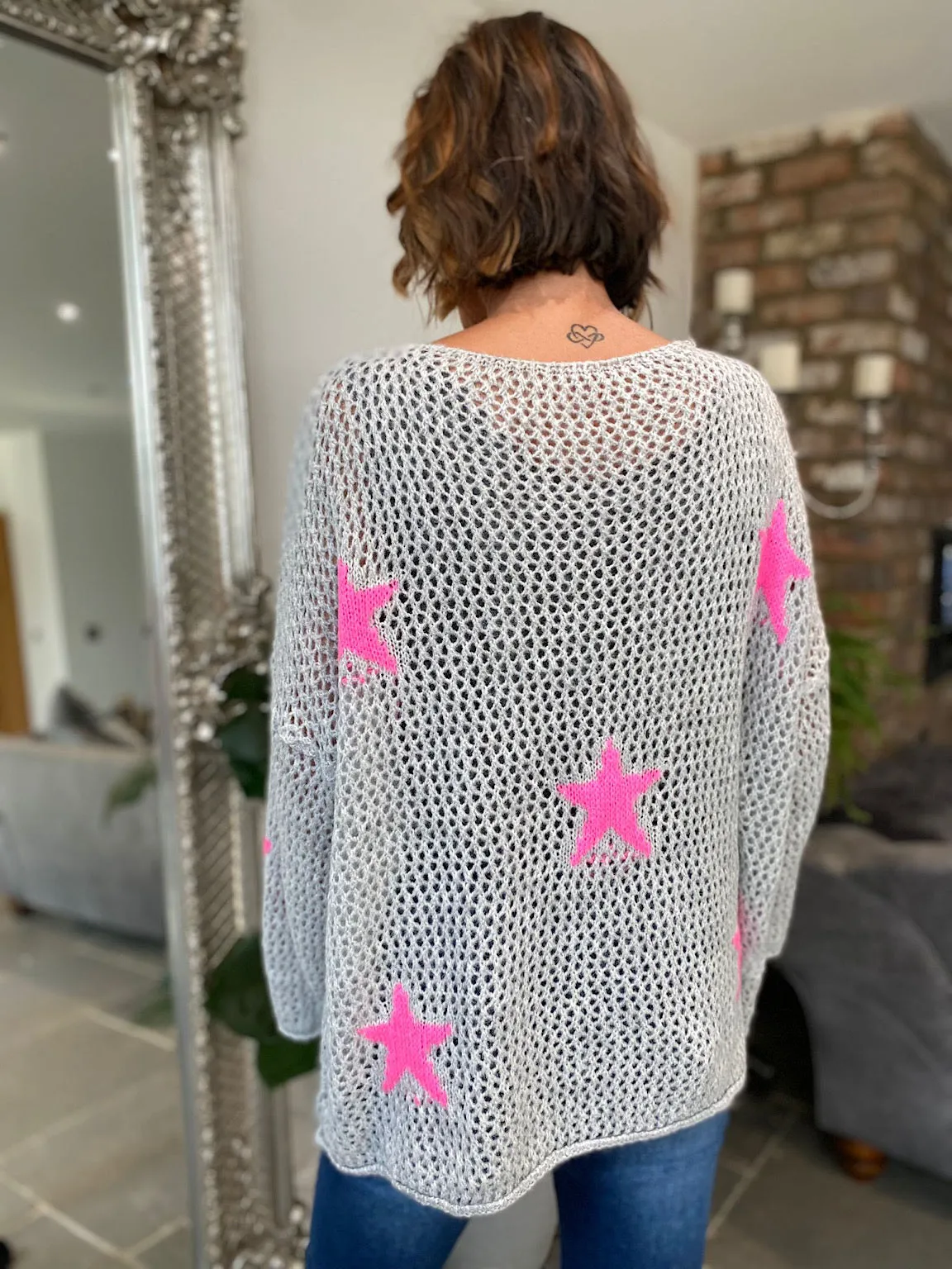 Star Loose Knit Jumper Fray