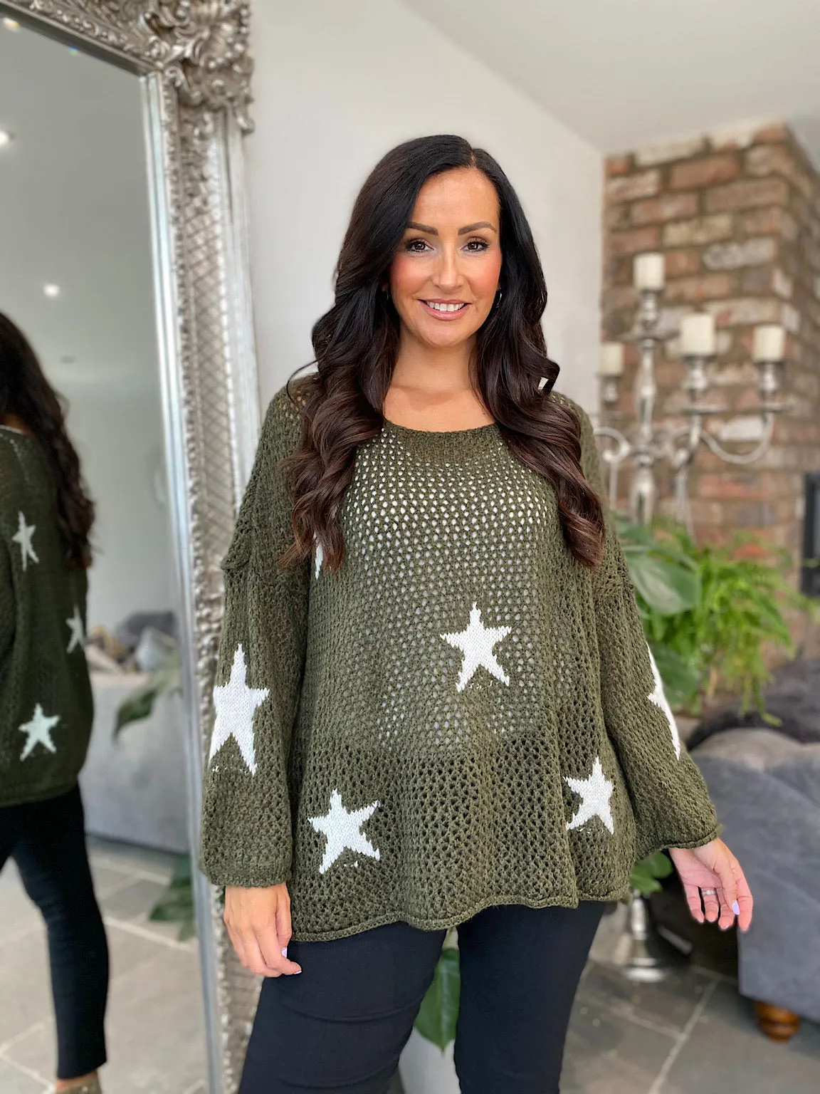 Star Loose Knit Jumper Fray