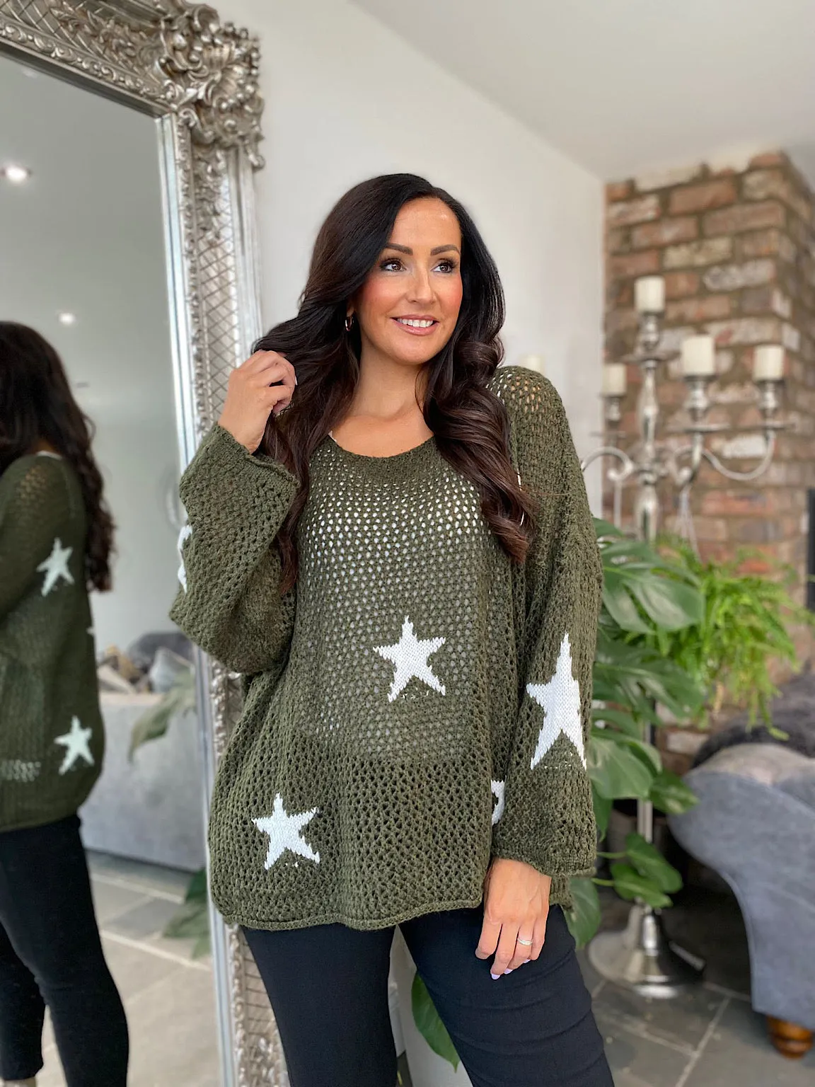 Star Loose Knit Jumper Fray