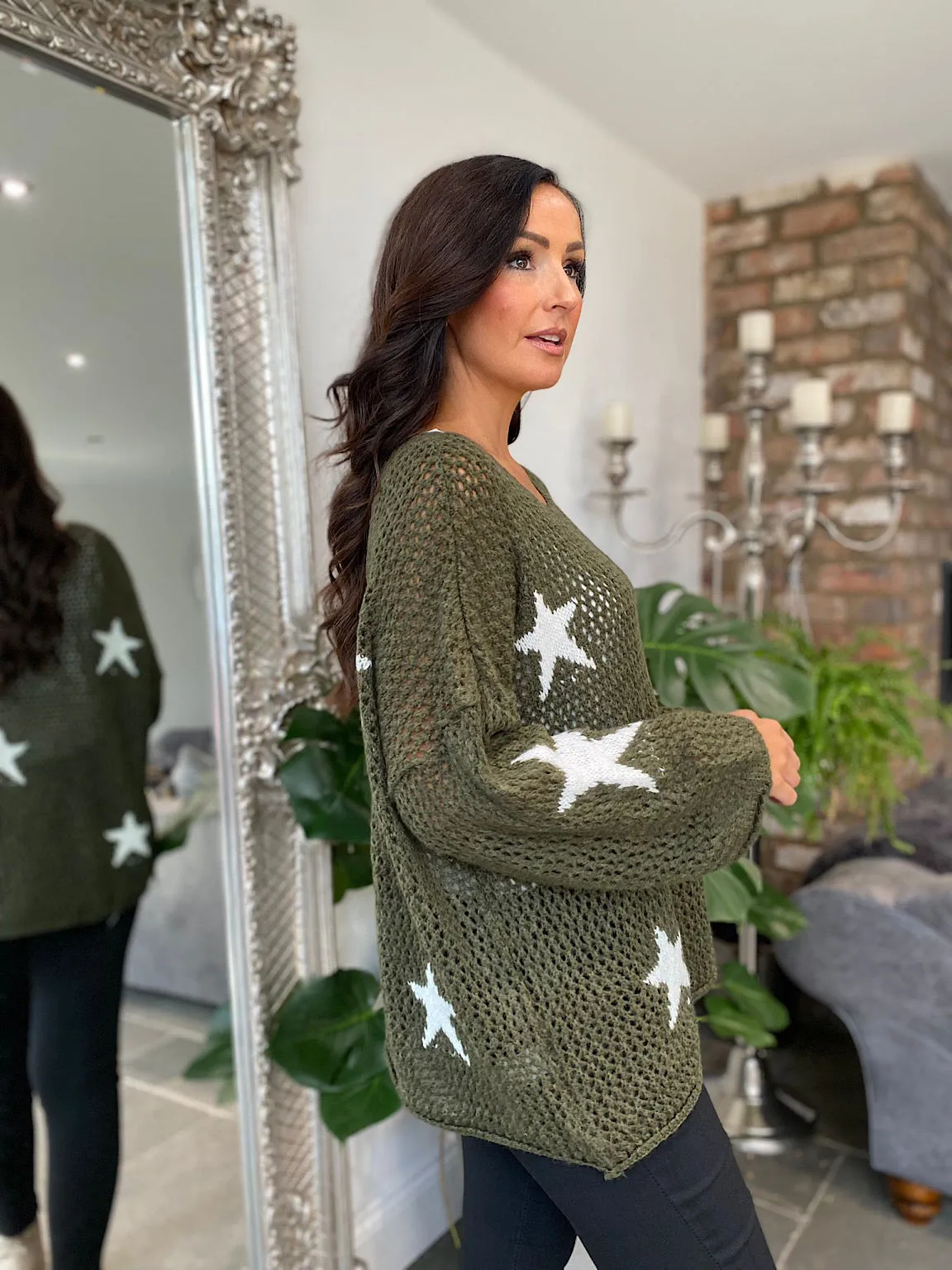 Star Loose Knit Jumper Fray