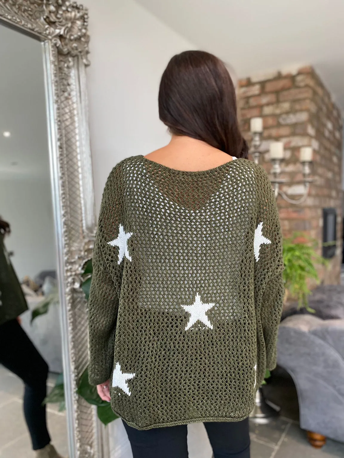 Star Loose Knit Jumper Fray