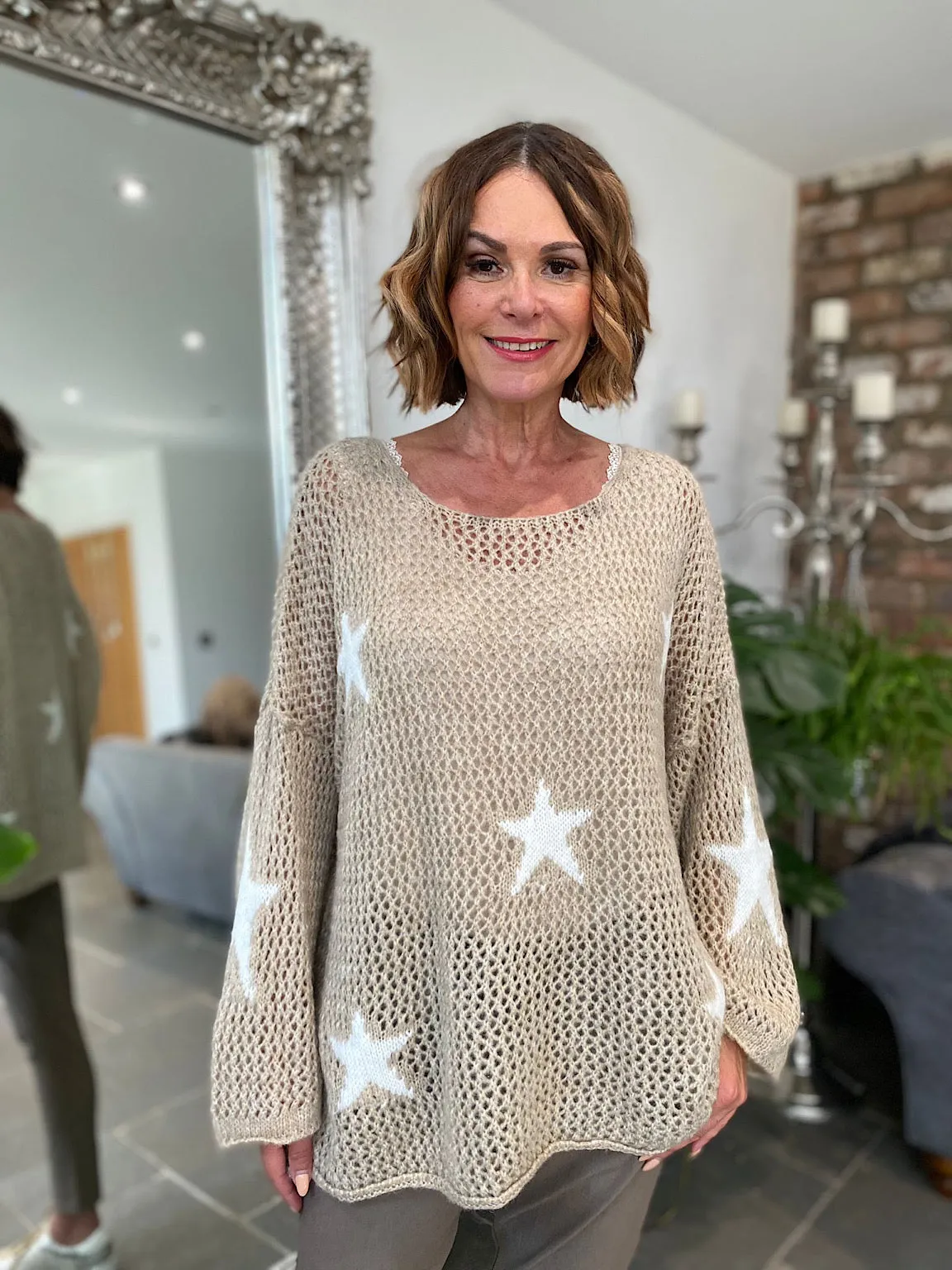 Star Loose Knit Jumper Fray