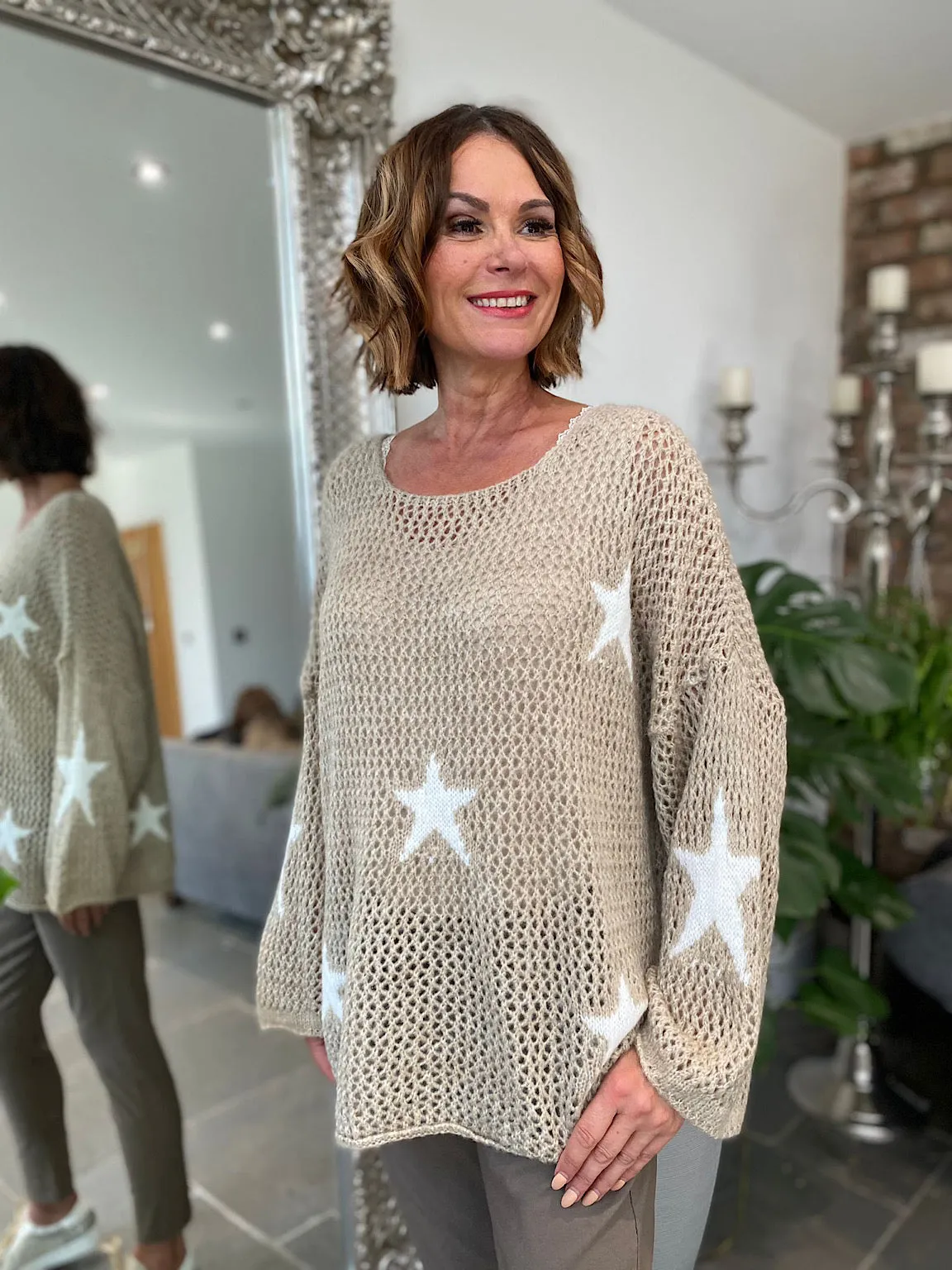 Star Loose Knit Jumper Fray