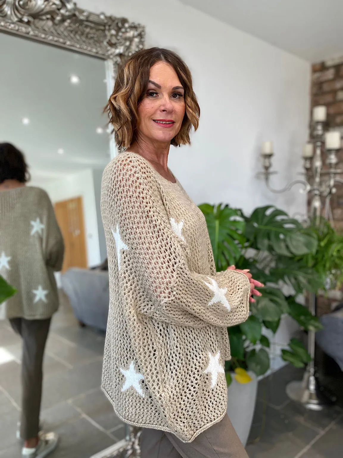 Star Loose Knit Jumper Fray