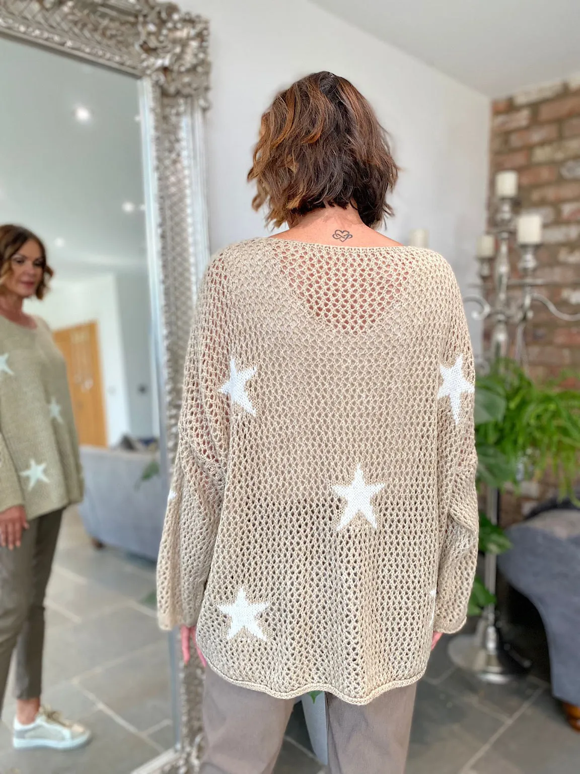 Star Loose Knit Jumper Fray