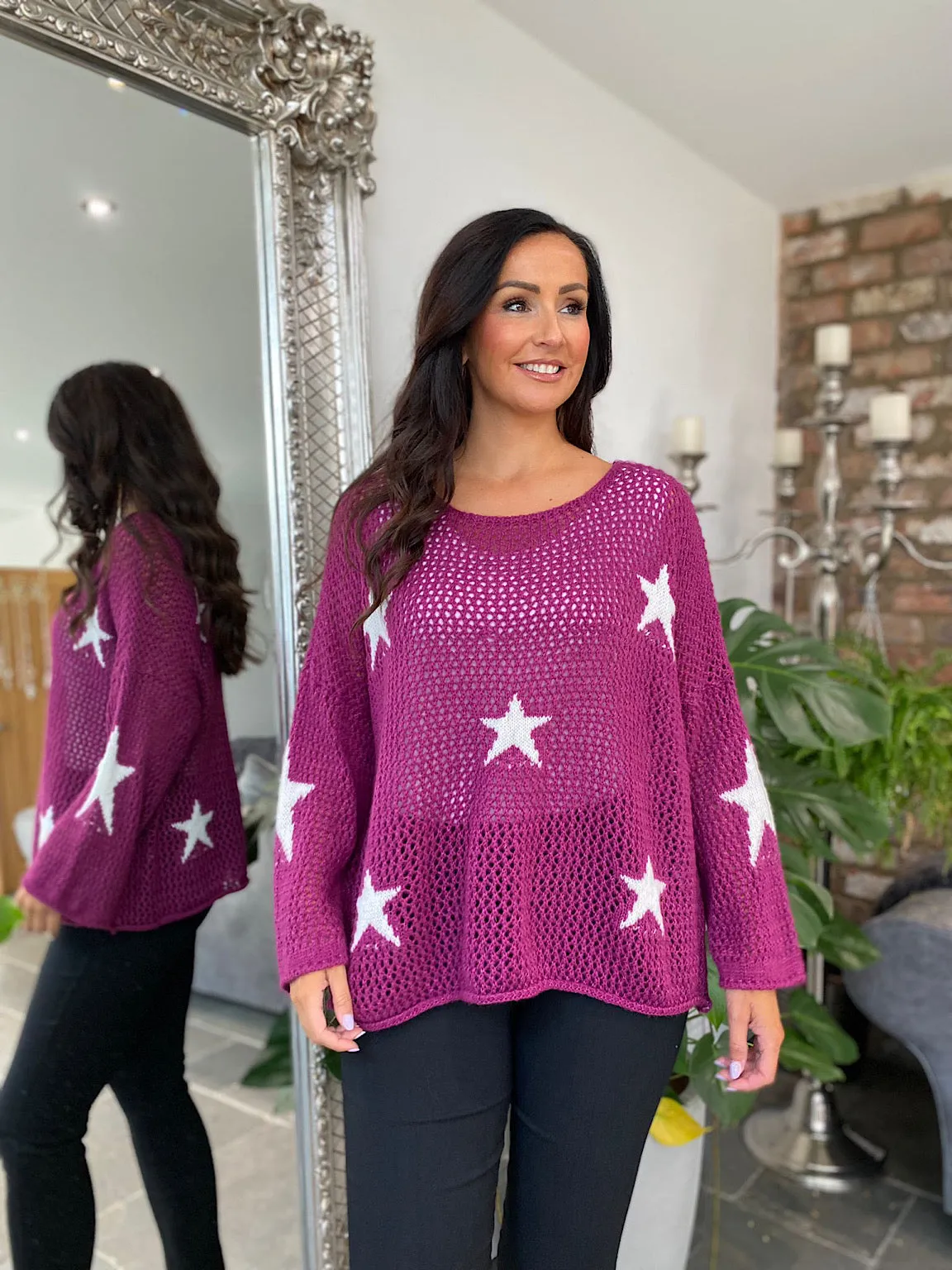 Star Loose Knit Jumper Fray