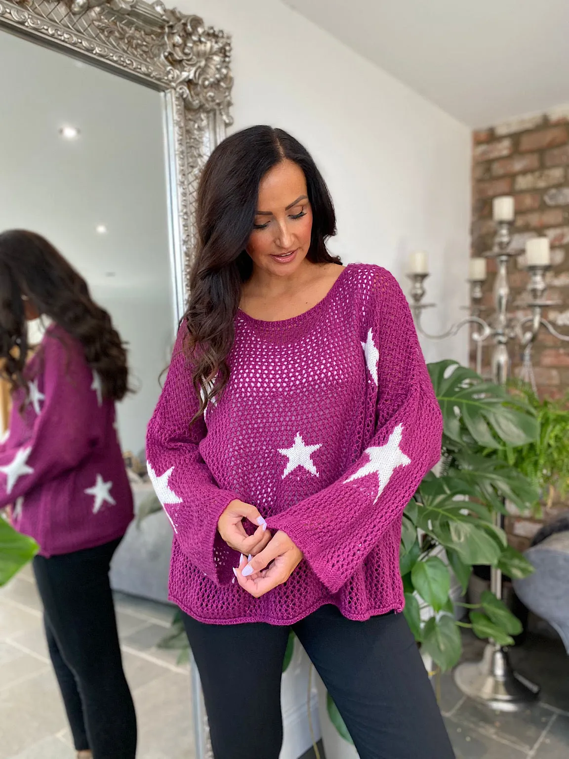 Star Loose Knit Jumper Fray