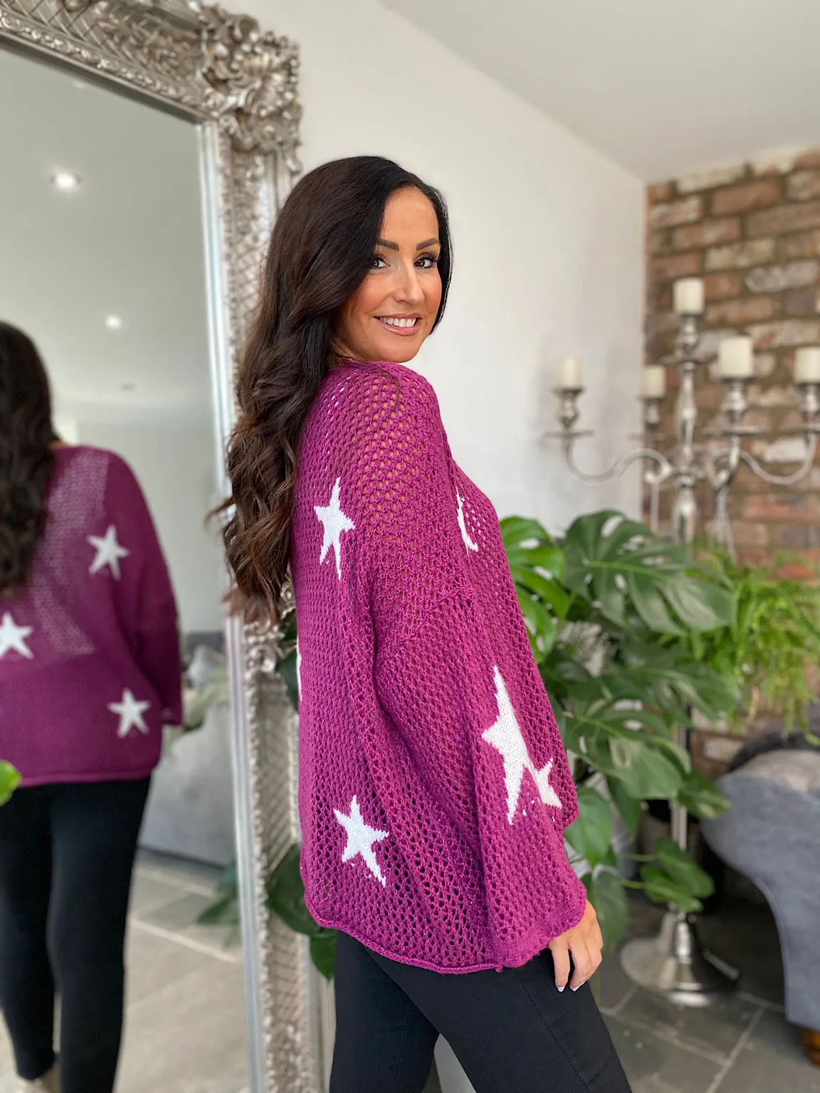 Star Loose Knit Jumper Fray