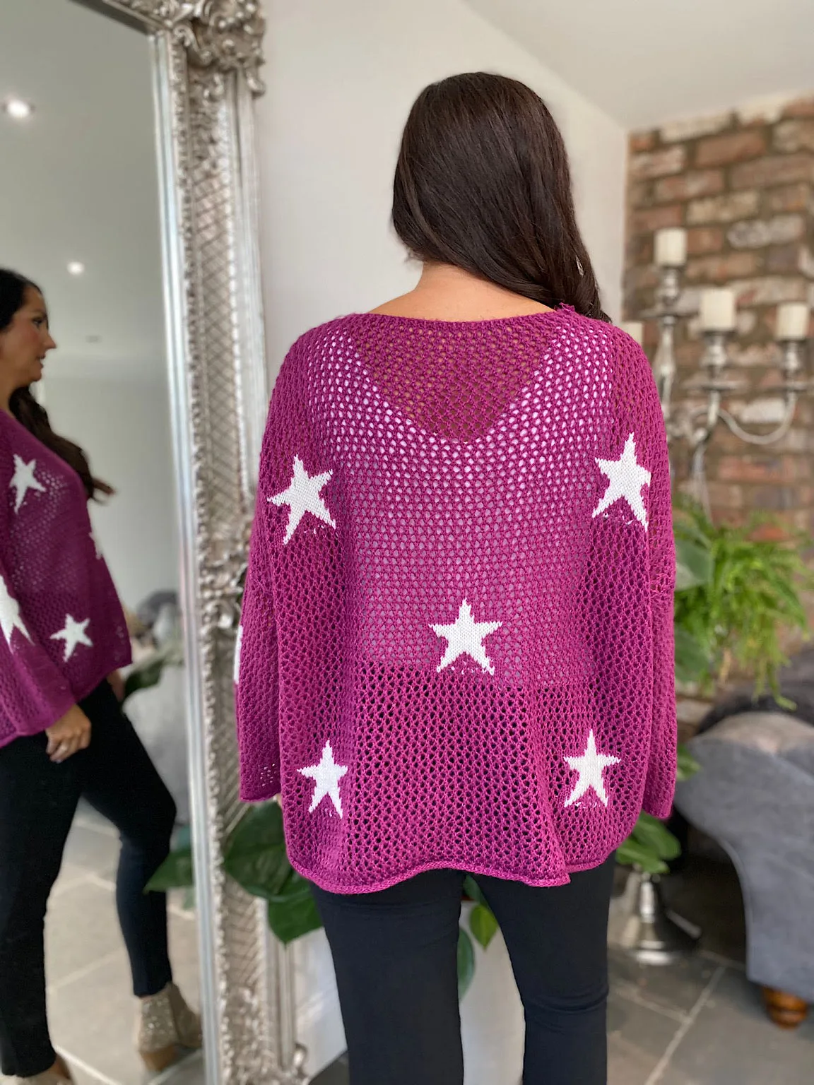 Star Loose Knit Jumper Fray