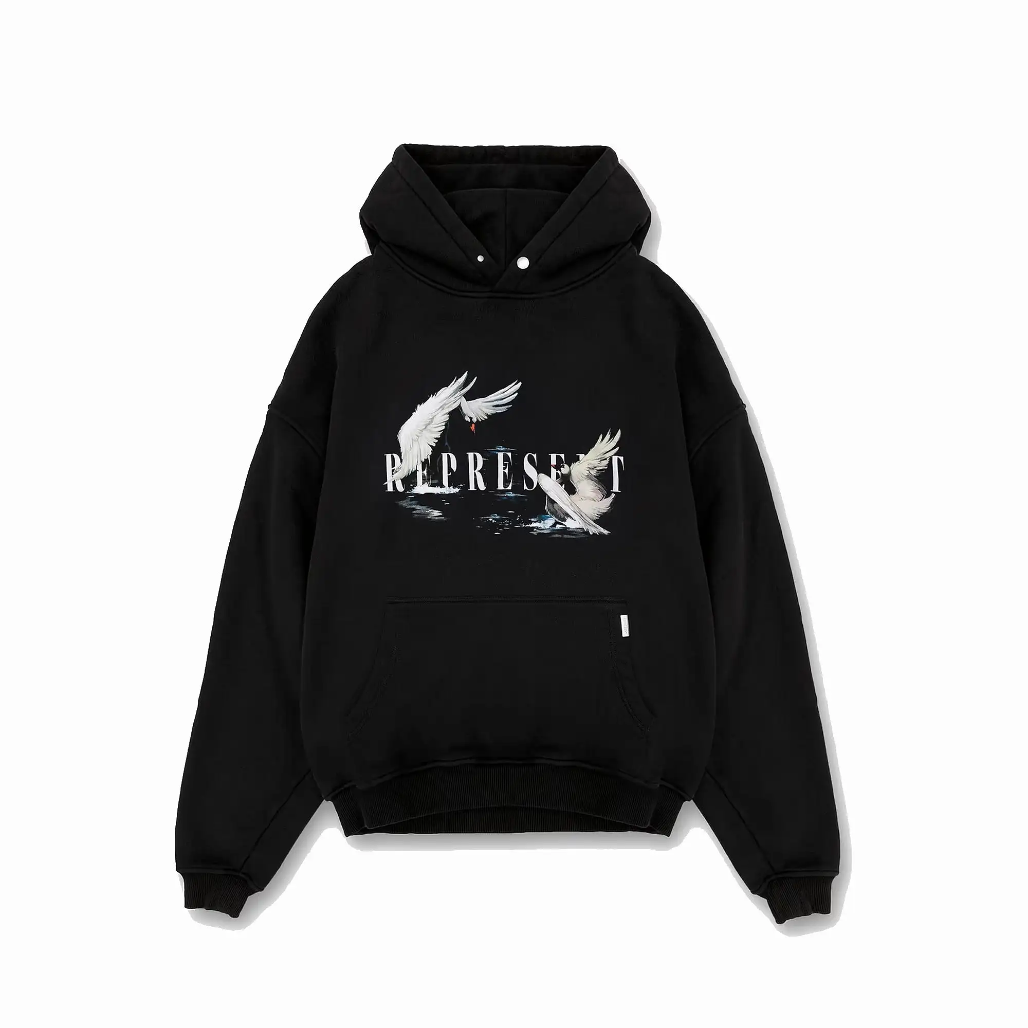 SWAN HOODIE 'OFF BLACK'