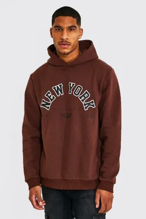 Tall New York Varsity Print Hoodie