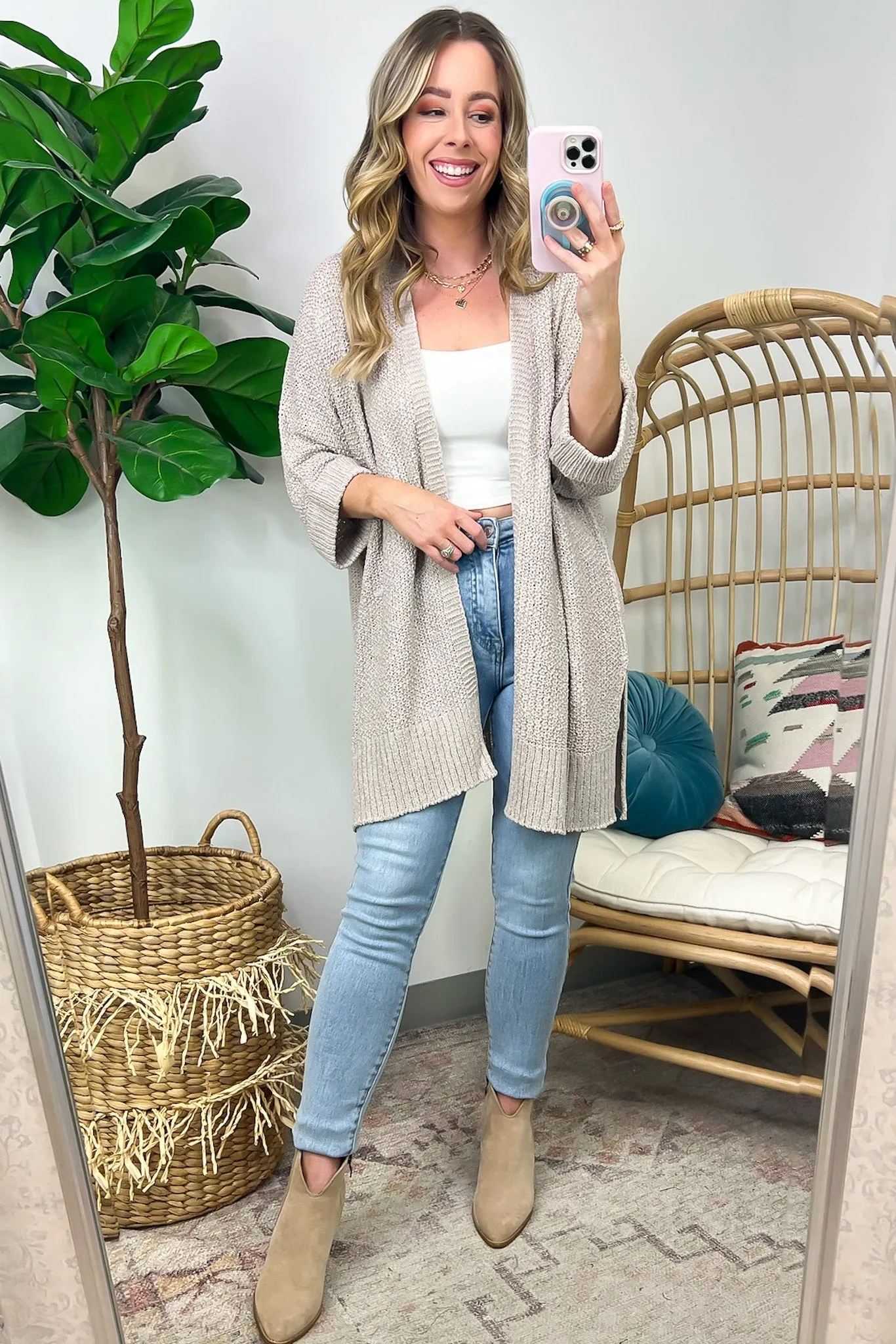 Tarina Cuffed Sleeve Knit Cardigan - FINAL SALE