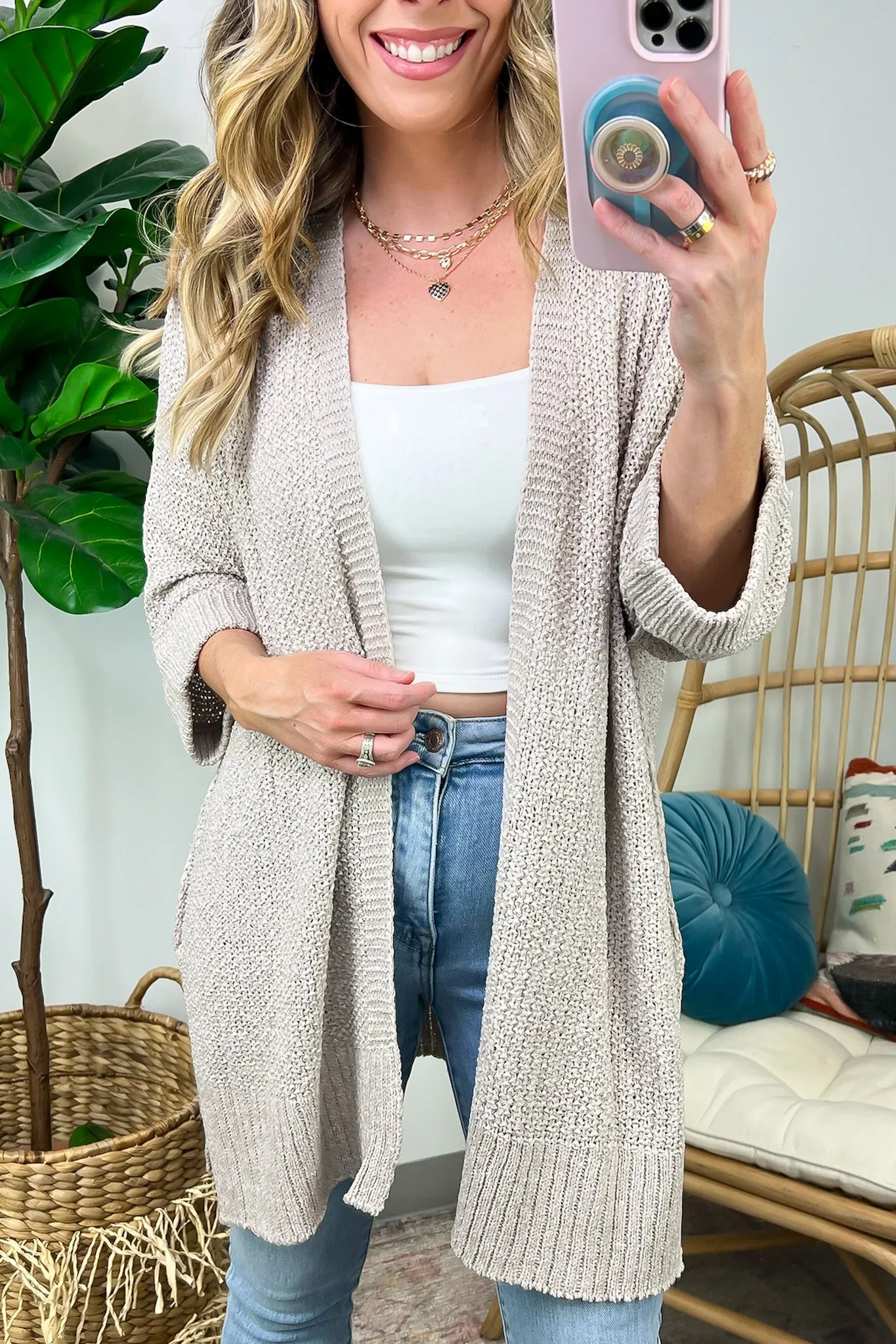 Tarina Cuffed Sleeve Knit Cardigan - FINAL SALE