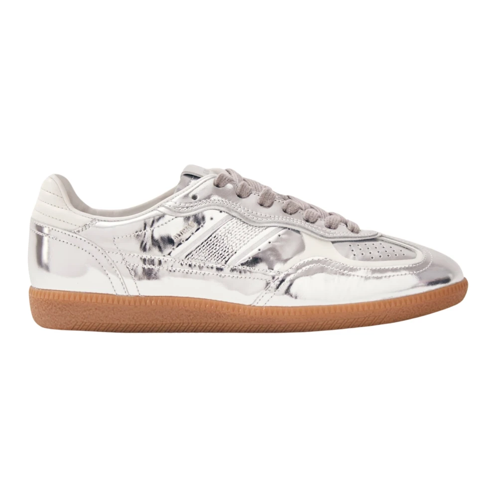 Tb.490 Rife Shimmer Argento Crema Scarpe da Ginnastica in Pelle