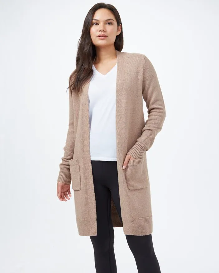 Tentree Highline Wool Cardigan in Foxtrot Brown Heather