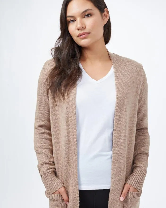 Tentree Highline Wool Cardigan in Foxtrot Brown Heather