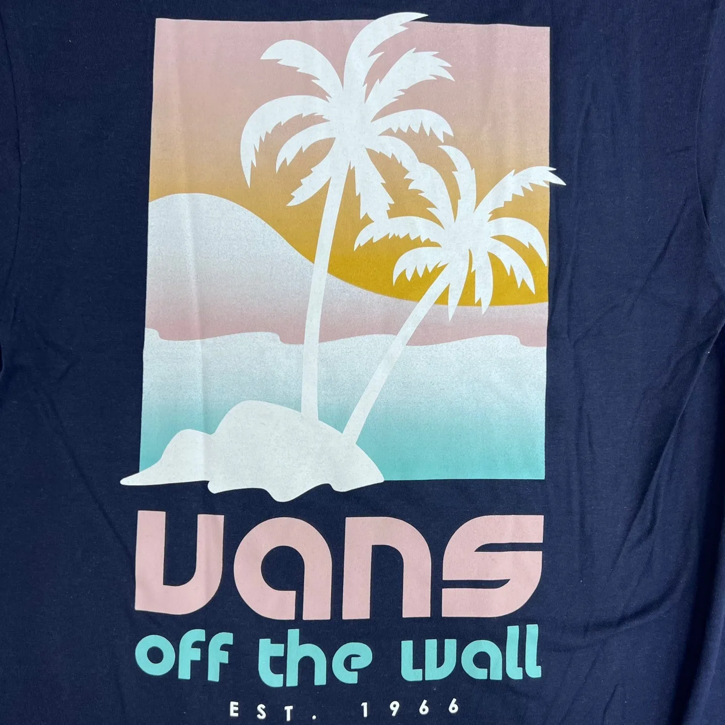 VANS Island Dual Palm T-Shirt - Navy