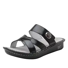 Victoriah Black Patent Sandal