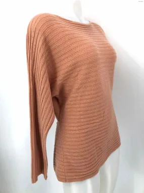 VINCE Peach Wool Ribbed Open Back Size MEDIUM (M) Sweater