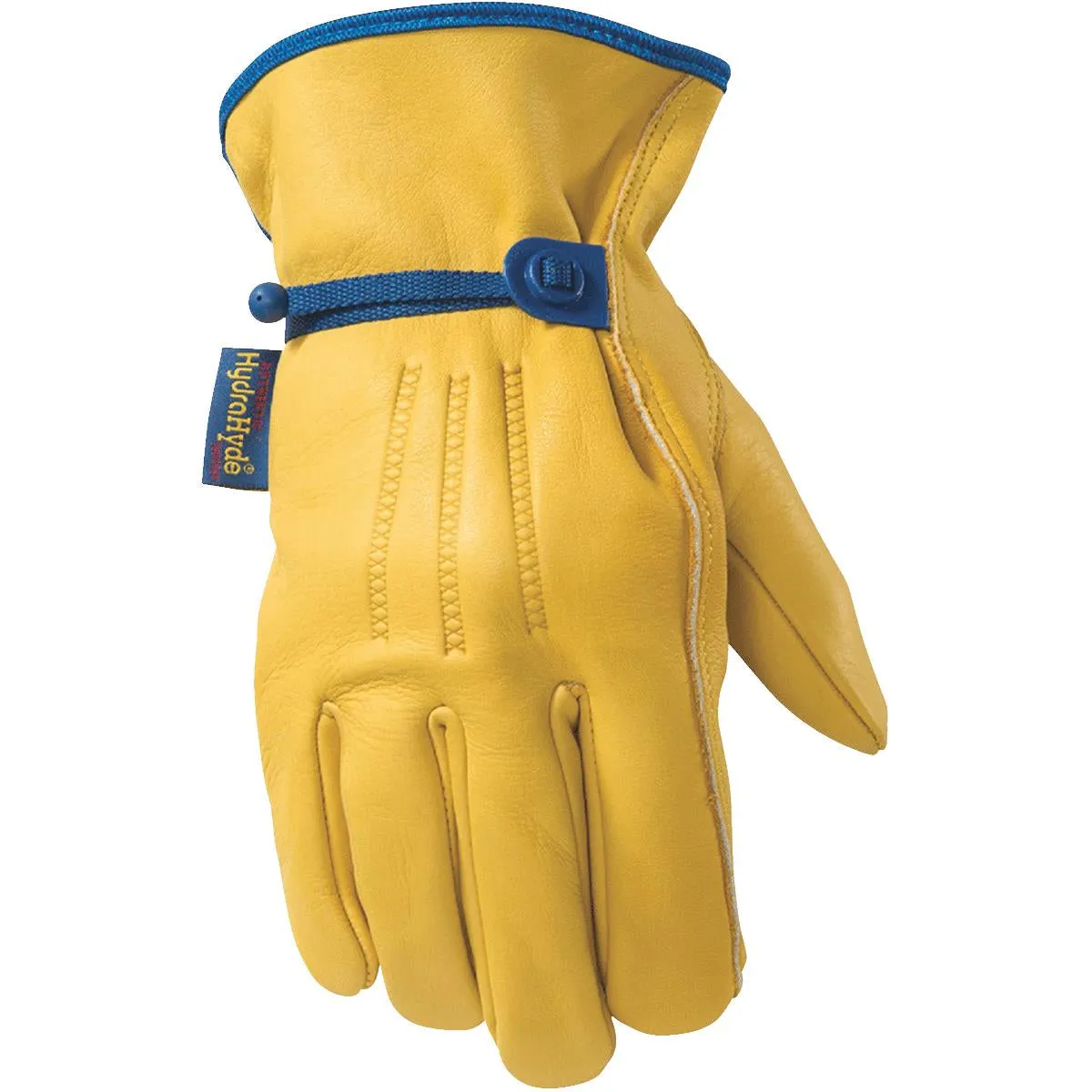 Wells Lamont Men's Hydrahyde Full Leather Adjustable Work Gloves-Medium