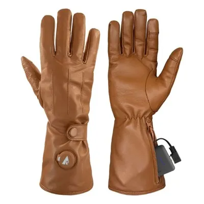 Women's ActionHeat 5V Battery Leather Dress Heated Gloves