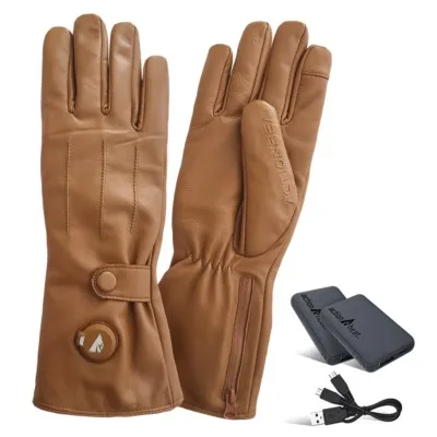 Women's ActionHeat 5V Battery Leather Dress Heated Gloves