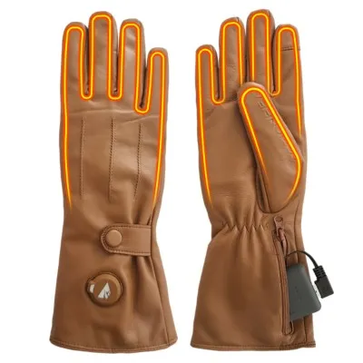 Women's ActionHeat 5V Battery Leather Dress Heated Gloves