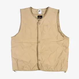 Woven Insulated Military Vest Mens Jacket (Khaki)