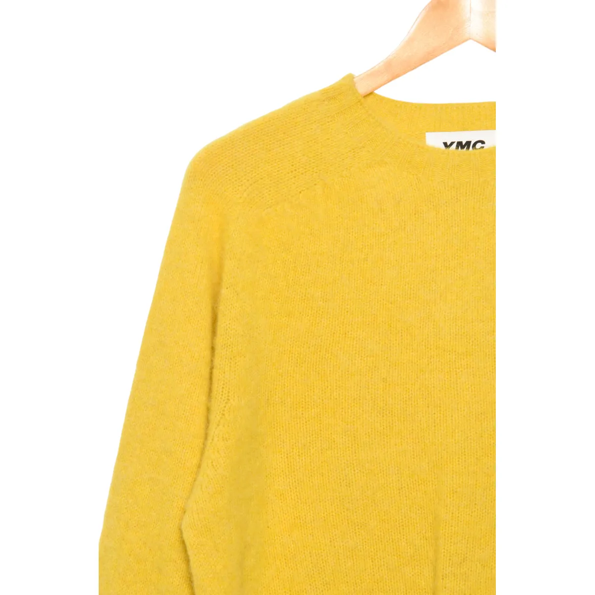 YMC Suedehead Crew Neck Knit yellow